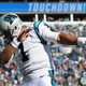 Cam Newton of the Carolina Panthers celebrates after a touchdown during the second quarter of the NFC Divisional Playoff Game against the Seattle Seahawks at Bank of America Stadium on Jan. 17, 2016, in Charlotte, N.C.
Streeter Lecka/Getty Images